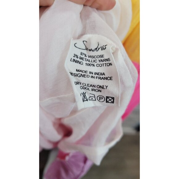 NWT Sundress Stevie Palma One Shoulder Color Block Maxi Size M/L Pink Purple - Picture 10 of 10